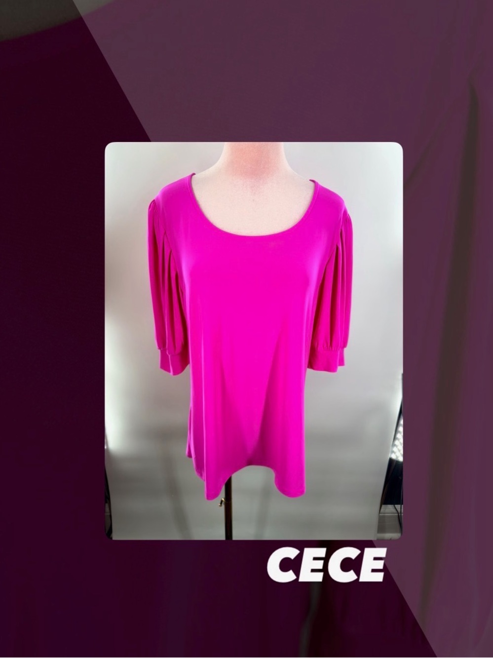 EUC CeCe Puff Sleeve Top